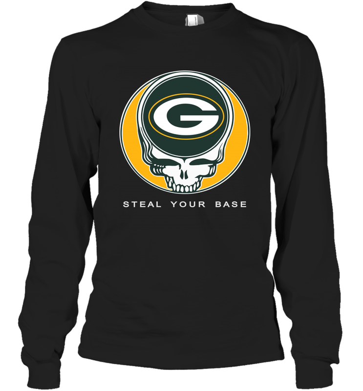 Green Bay Packers Grateful Dead Steal Your Base Fan Gift Long Sleeve T-Shirt - KnowlegdeTee Green Bay Packers Grateful Dead Steal Your Base Fan Gift Long Sleeve T-Shirt - KnowlegdeTee