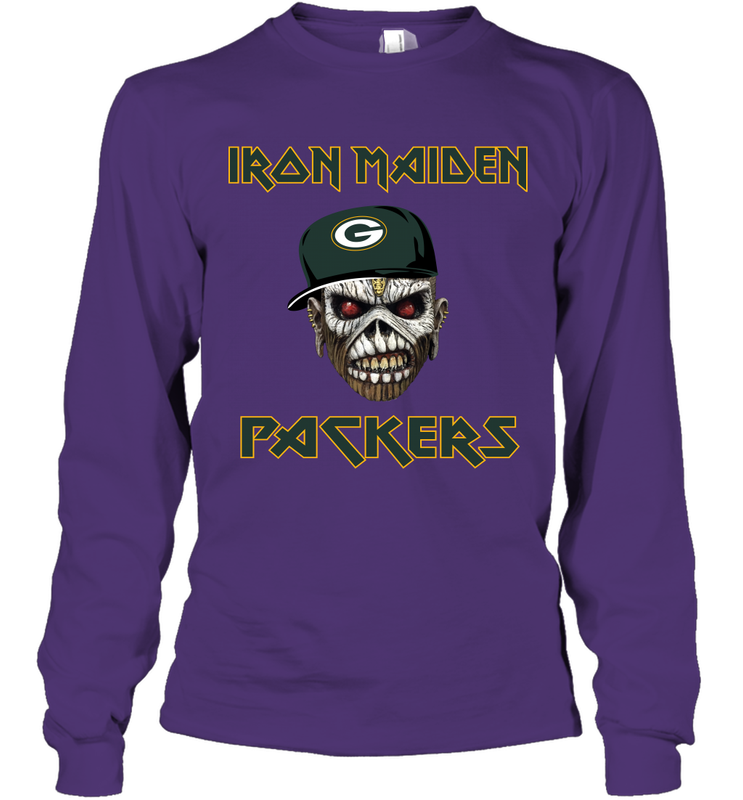 Green Bay Packers Iron Maiden Heavy Metal Football Long Sleeve T