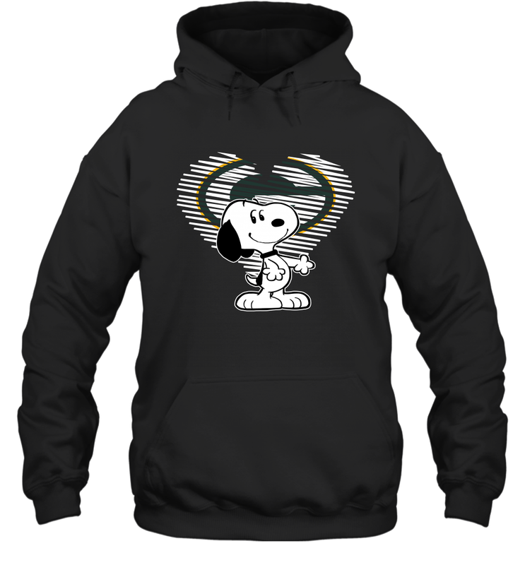 I Love Green Bay Packers Snoopy In My Heart Fan Hoodie - KnowlegdeTee I Love Green Bay Packers Snoopy In My Heart Fan Hoodie - KnowlegdeTee