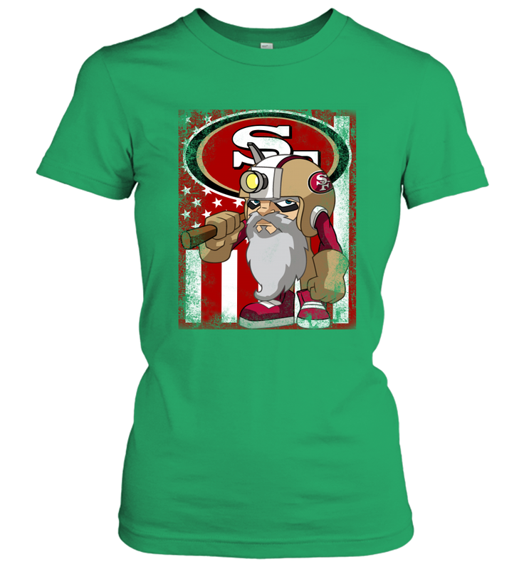 San Francisco 49ers Mascot USA Flag Women's T-Shirt - KnowlegdeTee San Francisco 49ers Mascot USA Flag Women's T-Shirt - KnowlegdeTee