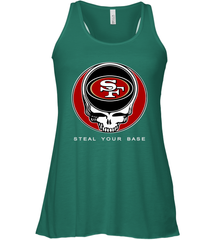 San Francisco 49ers Grateful Dead Steal Your Base Fan Gift Racerback Tank - KnowlegdeTee