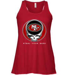 San Francisco 49ers Grateful Dead Steal Your Base Fan Gift Racerback Tank - KnowlegdeTee