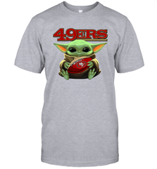 Baby Yoda Loves The San Francisco 49ers Star Wars NFL Shirts T-Shirt - KnowlegdeTee