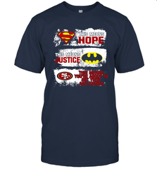 Superman Batman San Francisco 49ers Mean Kick Your Ass T-Shirt - KnowlegdeTee
