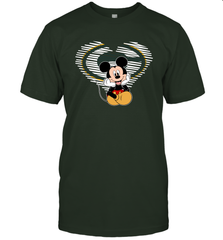 Green Bay Packers The Heart Mickey Mouse Disney Football T-Shirt - KnowlegdeTee