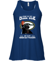 Star Wars COME TO THE DARK SIDE WE HAVE GREEN BAY PACKERS SHIRTS= Racerback Tank - KnowlegdeTee