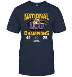 LSU Nationals Championship 2020 With Scores Shirt T-Shirt - KnowlegdeTee