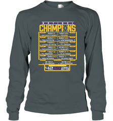 LSU Tigers College Football Playoff 2019 National Champions Schedule Fumble after Long Sleeve T-Shirt - KnowlegdeTee