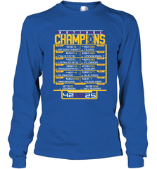 LSU Tigers College Football Playoff 2019 National Champions Schedule Fumble after Long Sleeve T-Shirt - KnowlegdeTee