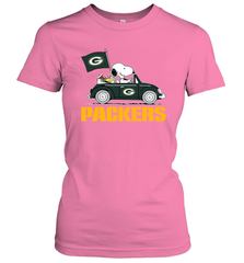 Snoopy And Woodstock Ride The Green Bay Packers Car NFL Shirts Women's T-Shirt - KnowlegdeTee