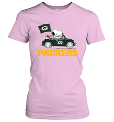 Snoopy And Woodstock Ride The Green Bay Packers Car NFL Shirts Women's T-Shirt - KnowlegdeTee