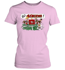 The Peanuts Cheering Go Snoopy San Francisco 49ers Women's T-Shirt - KnowlegdeTee