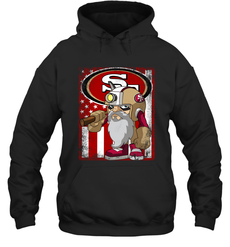 San Francisco 49ers Mascot USA Flag Hoodie - KnowlegdeTee