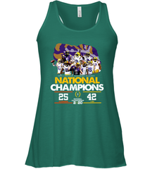 LSU National Championship 2020 Clemson 25 LSU 42 Shirt Racerback Tank - KnowlegdeTee