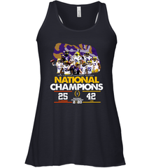 LSU National Championship 2020 Clemson 25 LSU 42 Shirt Racerback Tank - KnowlegdeTee