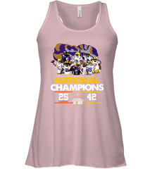 LSU National Championship 2020 Clemson 25 LSU 42 Shirt Racerback Tank - KnowlegdeTee