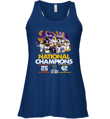 LSU National Championship 2020 Clemson 25 LSU 42 Shirt Racerback Tank - KnowlegdeTee