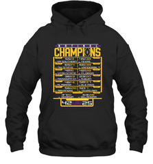 LSU Tigers College Football Playoff 2019 National Champions Schedule Fumble after Hoodie - KnowlegdeTee
