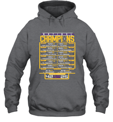 LSU Tigers College Football Playoff 2019 National Champions Schedule Fumble after Hoodie - KnowlegdeTee