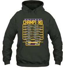 LSU Tigers College Football Playoff 2019 National Champions Schedule Fumble after Hoodie - KnowlegdeTee
