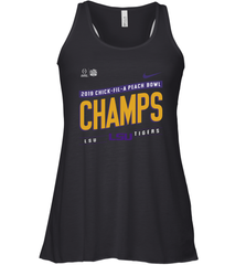 LSU Tigers College Football Playoff 2019 Peach Bowl Champions Locker Room Racerback Tank - KnowlegdeTee