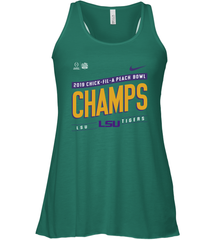 LSU Tigers College Football Playoff 2019 Peach Bowl Champions Locker Room Racerback Tank - KnowlegdeTee