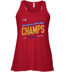 LSU Tigers College Football Playoff 2019 Peach Bowl Champions Locker Room Racerback Tank - KnowlegdeTee