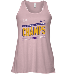 LSU Tigers College Football Playoff 2019 Peach Bowl Champions Locker Room Racerback Tank - KnowlegdeTee
