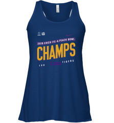 LSU Tigers College Football Playoff 2019 Peach Bowl Champions Locker Room Racerback Tank - KnowlegdeTee