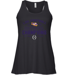 LSU Tigers Blue 84 College Football Playoff 2019 National Champions French Terry Racerback Tank - KnowlegdeTee