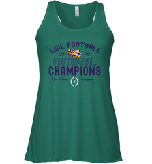 LSU Tigers Blue 84 College Football Playoff 2019 National Champions French Terry Racerback Tank - KnowlegdeTee