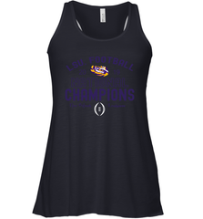 LSU Tigers Blue 84 College Football Playoff 2019 National Champions French Terry Racerback Tank - KnowlegdeTee