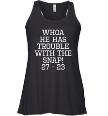 Whoa He Has Trouble With the Snap! Michigan Rivalry Shirt Racerback Tank - KnowlegdeTee