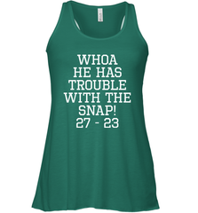 Whoa He Has Trouble With the Snap! Michigan Rivalry Shirt Racerback Tank - KnowlegdeTee