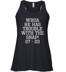Whoa He Has Trouble With the Snap! Michigan Rivalry Shirt Racerback Tank - KnowlegdeTee