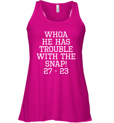 Whoa He Has Trouble With the Snap! Michigan Rivalry Shirt Racerback Tank - KnowlegdeTee