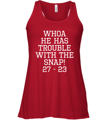 Whoa He Has Trouble With the Snap! Michigan Rivalry Shirt Racerback Tank - KnowlegdeTee