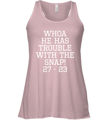 Whoa He Has Trouble With the Snap! Michigan Rivalry Shirt Racerback Tank - KnowlegdeTee