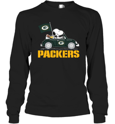 Snoopy And Woodstock Ride The Green Bay Packers Car NFL Shirts Long Sleeve T-Shirt - KnowlegdeTee