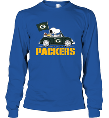 Snoopy And Woodstock Ride The Green Bay Packers Car NFL Shirts Long Sleeve T-Shirt - KnowlegdeTee