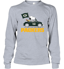 Snoopy And Woodstock Ride The Green Bay Packers Car NFL Shirts Long Sleeve T-Shirt - KnowlegdeTee