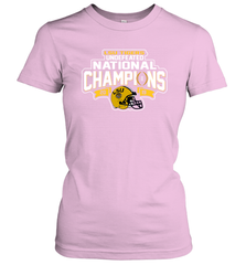 LSU Tigers Blue 84 College Football Playoff 2019 National Champions Dyed Football Women's T-Shirt - KnowlegdeTee