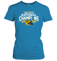 LSU Tigers Blue 84 College Football Playoff 2019 National Champions Dyed Football Women's T-Shirt - KnowlegdeTee