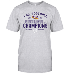 LSU Tigers Blue 84 College Football Playoff 2019 National Champions French Terry T-Shirt - KnowlegdeTee