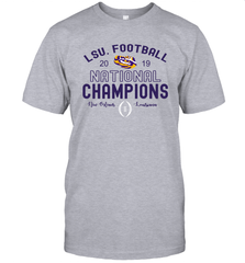 LSU Tigers Blue 84 College Football Playoff 2019 National Champions French Terry T-Shirt - KnowlegdeTee