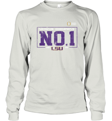 LSU Tigers College Football Playoff 2019 National Champions No1 Vintage Long Sleeve T-Shirt - KnowlegdeTee