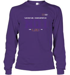 LSU Tigers College Football Playoff 2019 National Champions No1 Vintage Long Sleeve T-Shirt - KnowlegdeTee
