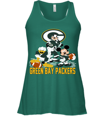 Mickey Donald Goofy Green Bay Packers Shirt Racerback Tank - KnowlegdeTee