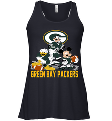 Mickey Donald Goofy Green Bay Packers Shirt Racerback Tank - KnowlegdeTee