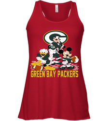 Mickey Donald Goofy Green Bay Packers Shirt Racerback Tank - KnowlegdeTee